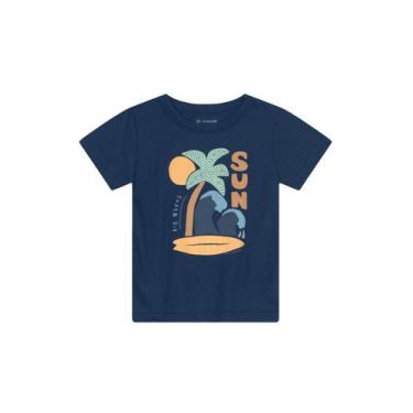 Imagem de Conjunto infantil menino tropical Brandili - 4, 8, Azul