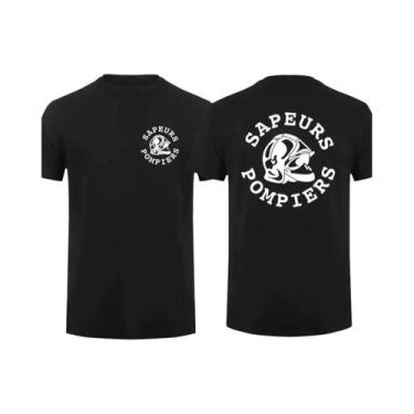 Imagem de Camiseta Gráfica Oversized Masculina Preta Com Estampa Dupla Face vice