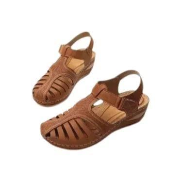 Imagem de Sandálias De Verão Estilo Boêmio Para Mulheres Com Salto Gladiador Ele