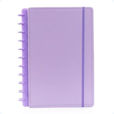 Imagem de Caderno Inteligente A4 com 80, Folhas Pautadas 215x280mm, Sistema de Discos, Capa Rígida, Papel 80g, Refil Removível, Ideal para Estudo e Escritório (Roxo)