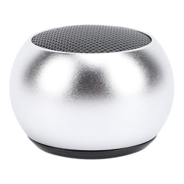 Imagem de Generic Mini Alto-falante Pequeno de Diafragma de Graves Sem Fio para Celular, Tablet, Computador, Cordão Com Design de Música Em Todos Os Lugares (Prata)