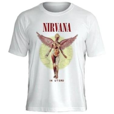 Imagem de Camiseta de Banda Nirvana em Algodão Manga Curta Gola Redonda-Unissex