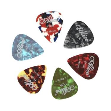 Imagem de Alice 6pcs Palhetas De Guitarra Em Celuloide 046 071 081 096 120 150mm