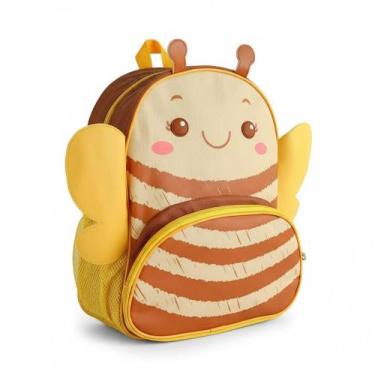 Imagem de Mochila Infantil Abelha de Costas Fofa Colorida e Resistente à Água - 
