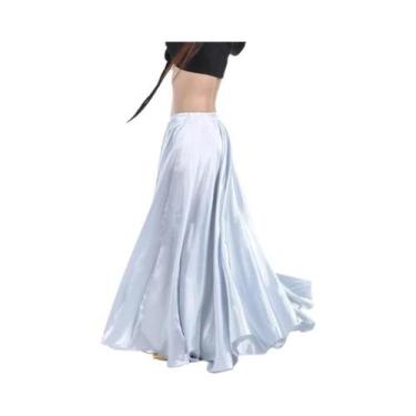 Imagem de Saia Longa De Dança Do Ventre Em Cetim 360 Graus Para Mulheres, 15 Cor