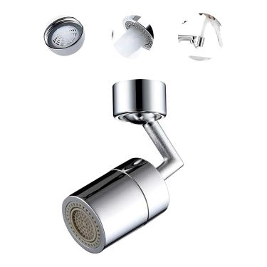 Imagem de Torneira Arejador Bico Extensor Giratório Adaptador articulado 360° para Torneira – Jato Duplo e Economia