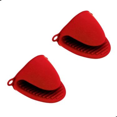 Imagem de Kit 2 Luvas Térmicas Pegador de Silicone Proteção para Forno Fogão Panelas Travessas
