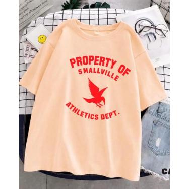 Imagem de Camiseta Smallville Property Athletics Dept Of Aesthetic Unissex, Crem