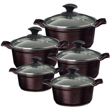 Imagem de Jogo Panela Cereja Antiaderente Cerâmica Javali Aa 16 A 24