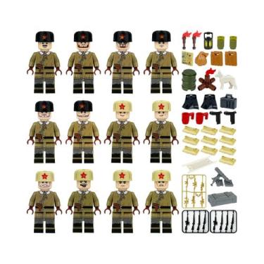 Imagem de Brinquedos De Blocos De Montar Em Forma De Bonecos Humanoides Miniatur