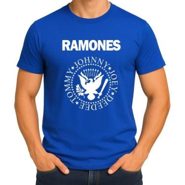 Imagem de Camiseta Camisa Adulto Feminina Masculina Algodão Banda de Rock Ramone