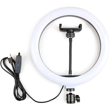 Imagem de Ring Light Aro 10 Polegadas Suporte LED Luz Foto Vídeo 26cm - shop mix