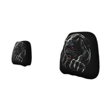 Imagem de Capa De Apoio De Cabeça Dupla Face Pantera Negra 2 Peças Almofada De P
