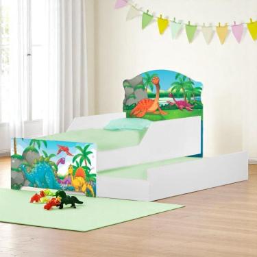 Imagem de Bi Cama Infantil 153cm X 79cm Kmcb Dinossauros