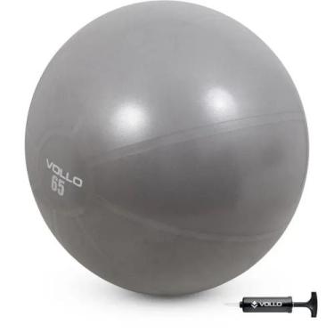 Imagem de Bola Suíça para Pilates e Yoga Vollo Gym Ball 65cm VP1035, Cinza