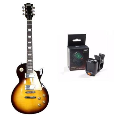 Imagem de Kit guitarra les paul land dark  afinador