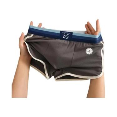 Imagem de Cuecas Masculinas 100% Algodão Respirável, Antibacterianas, Com Cintur