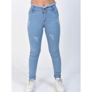 Imagem de Calça Feminina modinha jeans premium 10 ao 16 - RJIMPORTS, Slim clara,