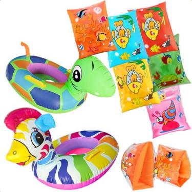 Imagem de Boia Infantil De Cintura Com Boias De Braço Kit Piscina Para Crianças 