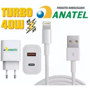 Imagem de Carregador Ultra Turbo 45W e Cabo Tipo C x Lightning Compatível com iP