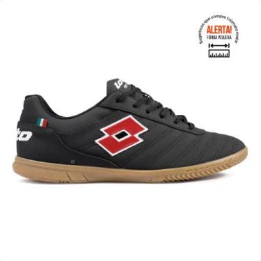 Imagem de Chuteira Futsal Lotto Stadio Origin B500 Masculina, 40, Preto, Vermelh