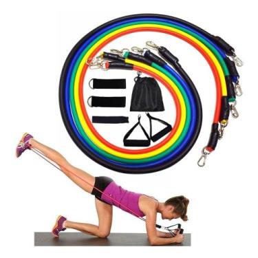 Imagem de Kit Elástico Extensor Power Multi Funcional - Completo 11pcs - Mb - Id