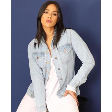Imagem de Jaqueta Feminina Jeans Delave Bludenim, G