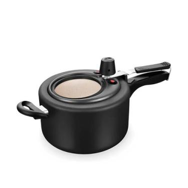 Imagem de Panela de pressão mta 3.0l antiaderente com visor de vidro na cor pret