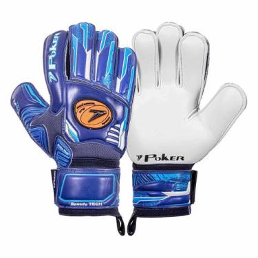 Imagem de Luva de Goleiro Poker Speedy 4 Ortho Tech Profissional, 9, Azul escuro