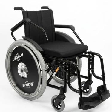 Imagem de Cadeira de Rodas Agile Jaguaribe Preta 40cm