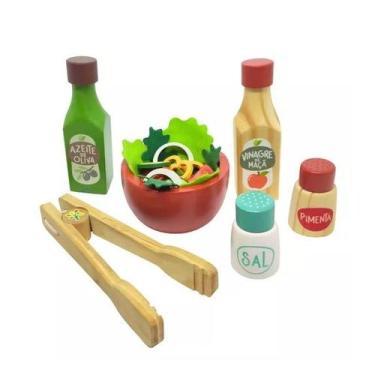 Imagem de Kit Salada, da NewArt - Brinquedo de Madeira da Coleção Comidinhas ou 