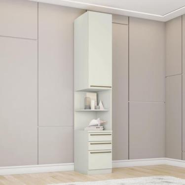 Imagem de Mesa de Cabeceira 3 Gavetas e 1 Porta Branco Seletto - Henn