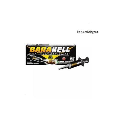 Imagem de Inseticida Mata Baratas Francesinha Barakell Gel 10g - Kit 5