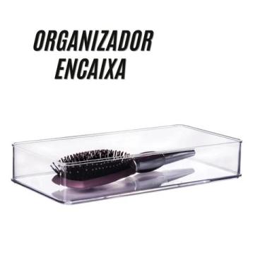 Imagem de Organizador de Gavetas Modular Transparente Plasútil Caixa Multiuso pa