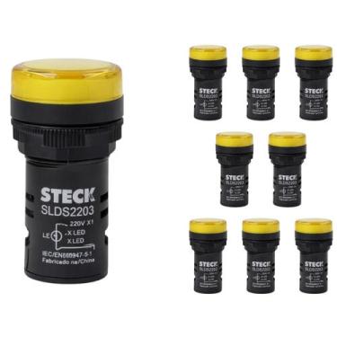 Imagem de 9 Sinaleiro LED 22,5mm Steck 220V Luminoso AM SLDS2203