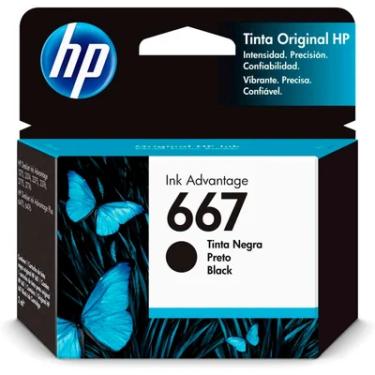 Imagem de Cartucho de Tinta HP 667 Preto - 3YM79AB