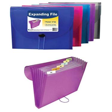 Imagem de C Line Products Inc 58300 11" C X 8-1/2" L 7 Pasta expans vel arquivos sortidos