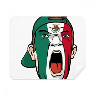 Imagem de Cortina do México Maquiagem Cabeça Screang Cap Pano de Limpeza Limpador de Tela 2 Peças Tecido de Camurça