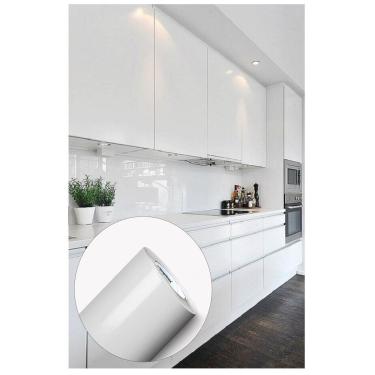 Imagem de Adesivo Branco envelopar Armario Cozinha 50cm X 2m