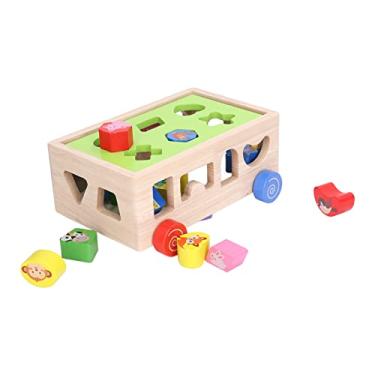 Imagem de Classificador de Formas, Classificador de Formas de Madeira de Faia para Crianças Formas Geométricas Destacáveis ​​para Uso Doméstico