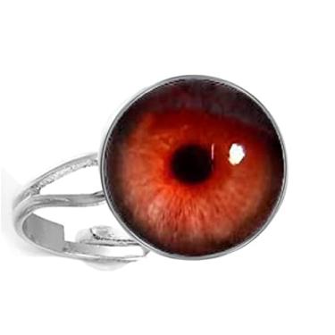 Imagem de Anel Olho Vermelho Aparência Orgânica Unissex e Ajustável
