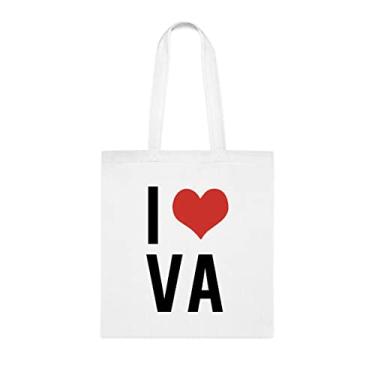 Imagem de Sacola Va, Sacola I Love Va, Presente Va, Bolsa de Ombro Va, Sacolas Reutilizáveis, Cesta de Aniversário de Natal, Branco