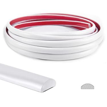 Imagem de Art3d Acabamento de 10 pés para borda de azulejo Backsplash, forro autoadesivo para decoração de canto em branco, A17981WT