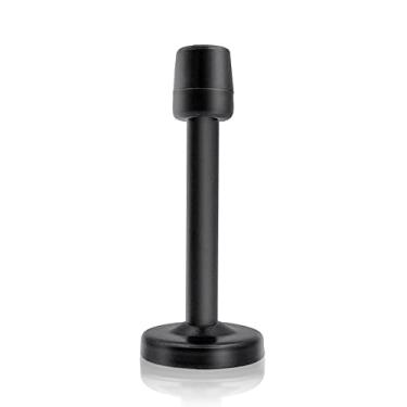 Imagem de Porta de parada, pacote com 3 paredes, sem ponta de borracha de odor, 5 polegadas escovado acetinado sólido rígido resistente de aço inoxidável para porta, tampa extra longa proteja portas e paredes de, Preto, 1 Pack