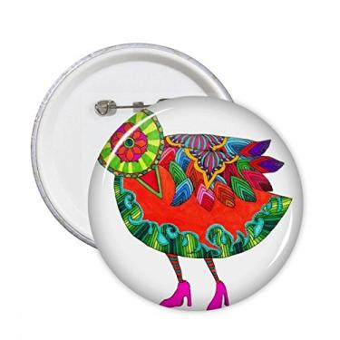 Imagem de Broche redondo I Am Happy New Year Emblema de decoração 5 peças