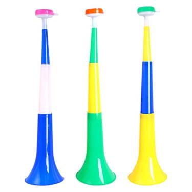 Imagem de simhoa 3x Trompete Noisemaker Fãs de Futebol Trompete Reabastecimento Handheld para Esportes Fãs de Futebol Festa de