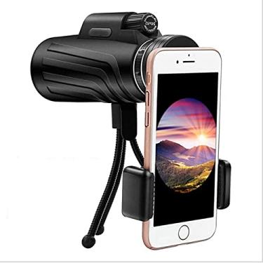 Imagem de Obtenha o telescópio monocular acessível 12x50 HD ocular grande BAK4 FMC binóculos com telescópio de tripé de montagem em smartphone para aventuras ao ar livre