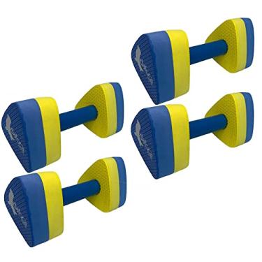 Imagem de Kit 2 Pares Halteres Hidroginástica EVA DF1091 P 1 à 2kg Azul Dafoca Sports