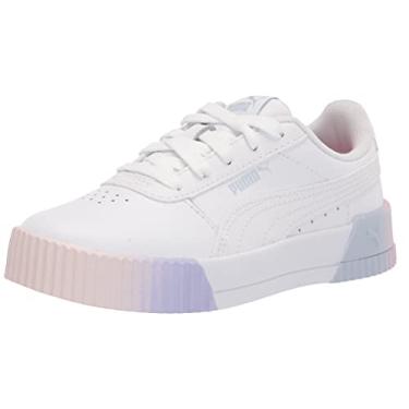 Imagem de PUMA Tênis infantil unissex Carina Fade, Puma branco-azul halogênio, 1.5 Little Kid