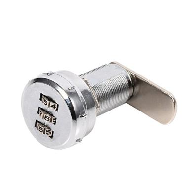 Imagem de Fechadura De Armário De Combinação OKJHFD, Fechadura De Armário Codificada Por Senha, Câmera De Combinação De 3 Dígitos Prata Aço Inoxidável Conveniente Fechadura Codificada De Segurança(17~23mm)